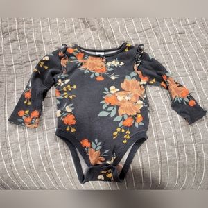 Old Navy Floral Henley Body Suit